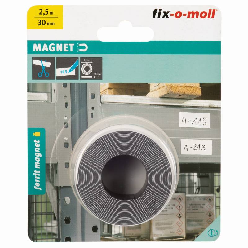Fix-o-moll Magnetband weiß beschriftbar 250 x 3 cm von Fix-o-moll