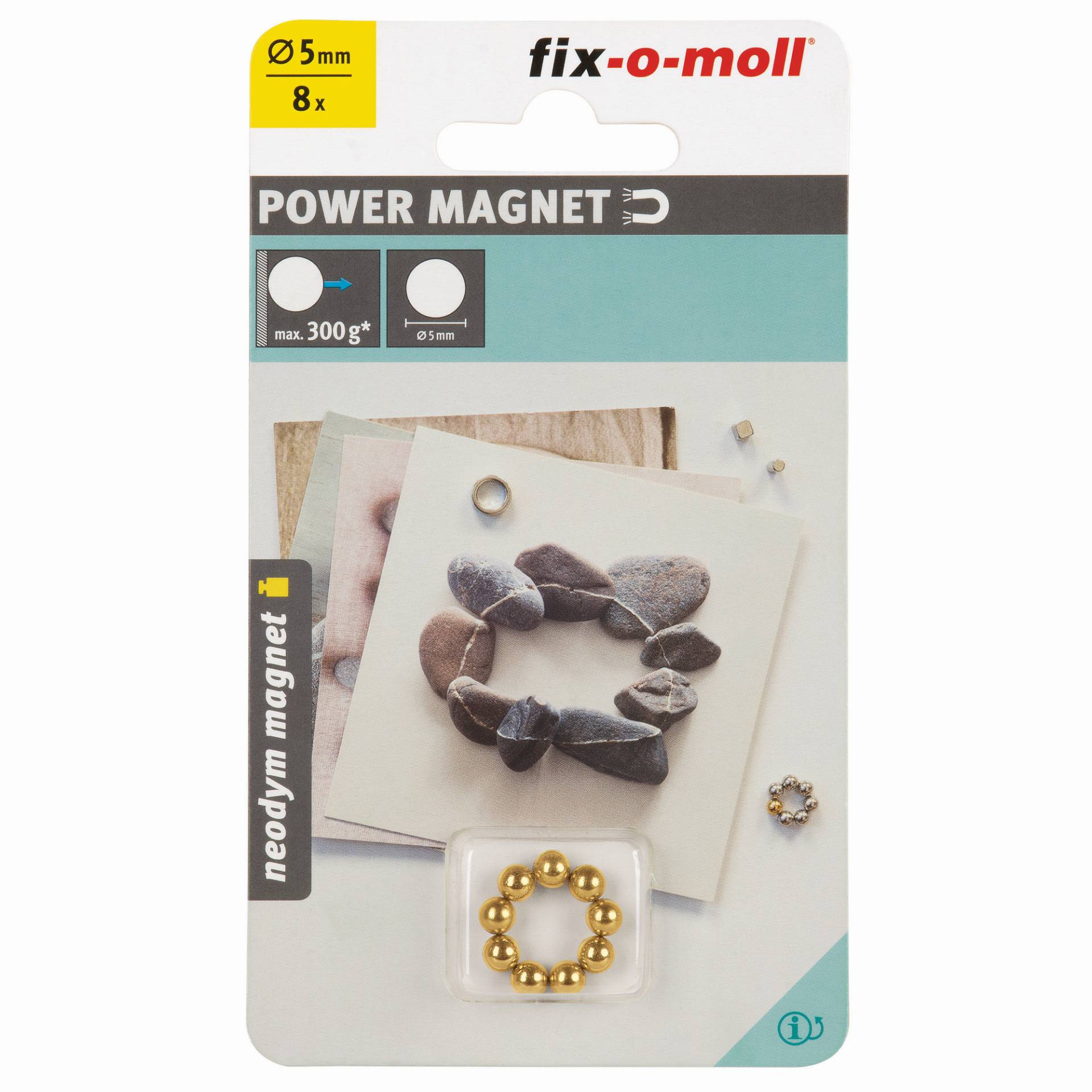 Fix-o-moll Magnetkugel 'Neodym' golden Ø 5 mm, 8 Stück Fix-o-moll Magnetkugel 'Neodym' golden Ø 5 mm, 8 Stück von Fix-o-moll