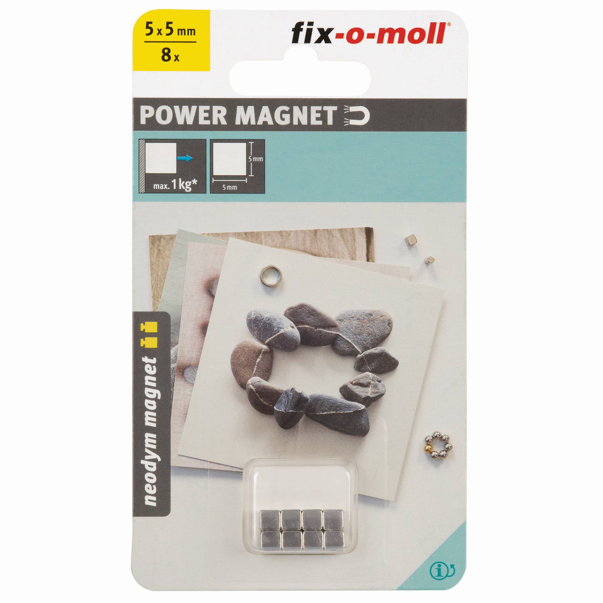 Fix-o-moll Magnetwürfel 'Neodym' silbern 5 x 5 mm, 8 Stück Fix-o-moll Magnetwürfel 'Neodym' silbern 5 x 5 mm, 8 Stück von Fix-o-moll