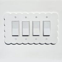 Pastell Weiße Wolke Lichtschalter Abdeckung Quad Vier 4 Rocker Custom Design Ersatz Schalter Abdeckplatte Baby Shower Geschenk von FixItPrints