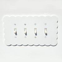 Pastell Weiße Wolke Lichtschalter Abdeckung Quad Vier 4 Toggle Custom Design Ersatz Schalter Abdeckplatte Baby Shower Geschenk von FixItPrints