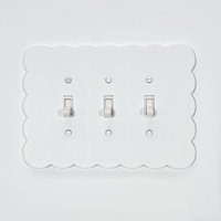 Pastell Weiße Wolke Lichtschalter Abdeckung Triple Toggle Custom Design Ersatz Schalter Abdeckplatte Baby Shower Geschenk von FixItPrints