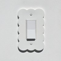 Pastellweiß Lichtschalter Abdeckung Einzel Wippe Custom Design Ersatz Schalter Abdeckplatte Baby Shower Geschenk von FixItPrints