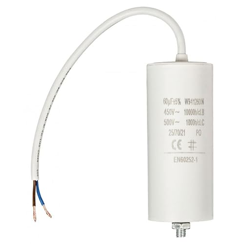 Fixapart Kondensator 60.0uf / 450 V Kabel 60mf 60 MF Micro Farad Condo Motorstarter Kabel von Fixapart