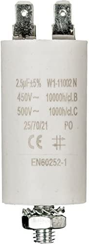Kondensator für Elektromotor, 2,5 μF, uF, +/-5 V, 450 V, für Nummer EN60252-1 von Fixapart
