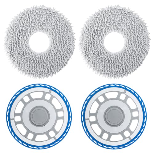 Fixbetter Mopptücher mit Ersatzhalterung, Wischplatten für Ecovacs Deebot X5 Pro Omni/X5 Omni Roboter Staubsauger Ersatzteile, Wischpad Bodenreinigung von Fixbetter