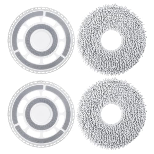 Fixbetter Mopptücher mit Ersatzhalterung, Wischplatten für Roborock QRevo Curv/QRevo Edge/Saros 10R/Qrevo S5V/Qrevo Curv S5X/Qrevo EDGE S5A Roboter Staubsauger Ersatzteile, Wischpad Bodenreinigung von Fixbetter