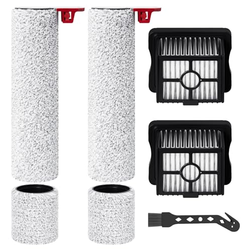 Fixbetter Ersatzbürstenrolle und HEPA-Filter passend für Eureka RapidWash NEW730 Nass Trockensauger, 2 Bürstenrolle + 2 Filter + 1 Reinigungsbürste von Fixbetter