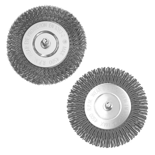 2er Ersatzbürsten Nylon Ersatzfugenbürste passend für Güde Fugenreiniger GFR 401 zur Anwendung auf kratzempfindlichen Untergründe Natursteinplatten, polierte Flächen (1 Metallbürste + 1 Nylonbürste) 2er Ersatzbürsten Nylon Ersatzfugenbürste passend für Güde Fugenreiniger GFR 401 zur Anwendung auf kratzempfindlichen Untergründe Natursteinplatten, polierte Flächen (1 Metallbürste + 1 Nylonbürste) von FixedByU