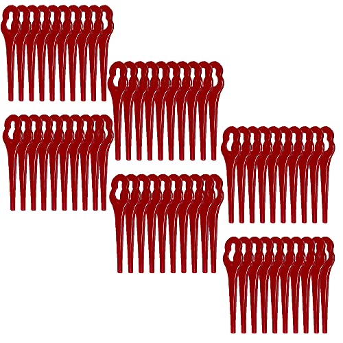 Ersatz Messer 60x Rasentrimmermesser passend für Masko Akku Rasentrimmer MA-RT9000 Freischneider Akku Sense Schneidplättchen Trimmermesser Nylonmesser von FixedByU