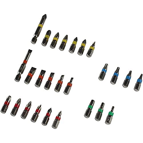 Ersatzteile Zubehör für Parkside Akku Stabschrauber PSSA 4 B2 LIDL IAN353304 Bit-Set Ladegerät Ladestation Bithalter Bithalterung Bit-Aufsätze Schrauberaufsattz (26-Bit Set) von FixedByU