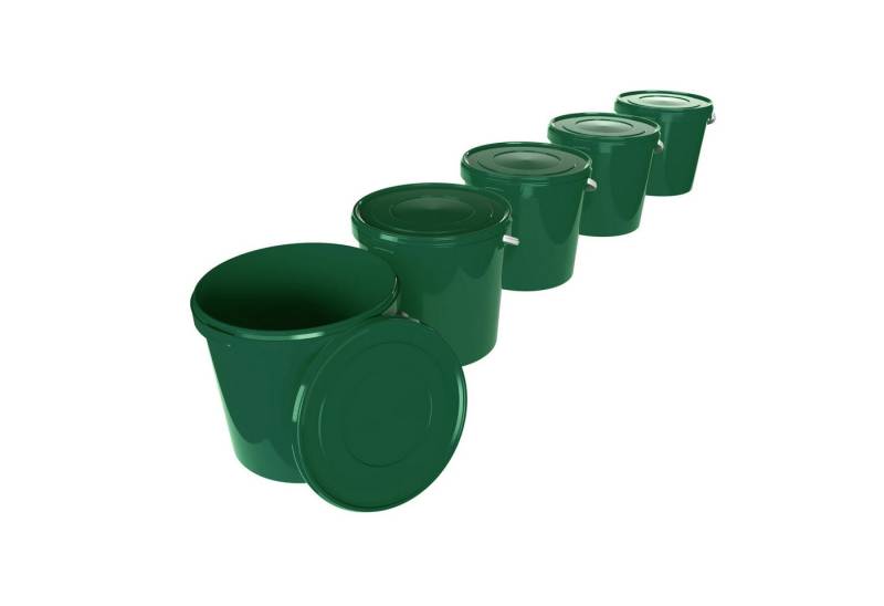 FixedByU Putzeimer Eimer mit Deckel 10 L, Vorratseimer, Lebensmittelecht, (Eimer-Set, 5-tlg., Eimer mit Deckel), Vorratseimer, Lebensmittelecht, Luftdicht, Stabil von FixedByU