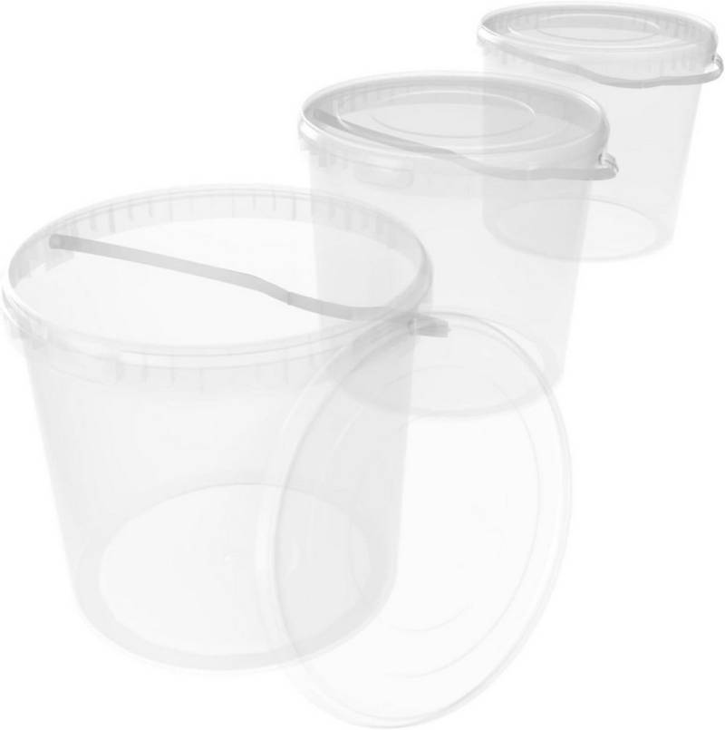 FixedByU Putzeimer Eimer mit Deckel 10 L, Vorratseimer, Lebensmittelecht, (Eimer-Set, 3-tlg., Eimer mit Deckel), Vorratseimer, Lebensmittelecht, Luftdicht, Stabil von FixedByU