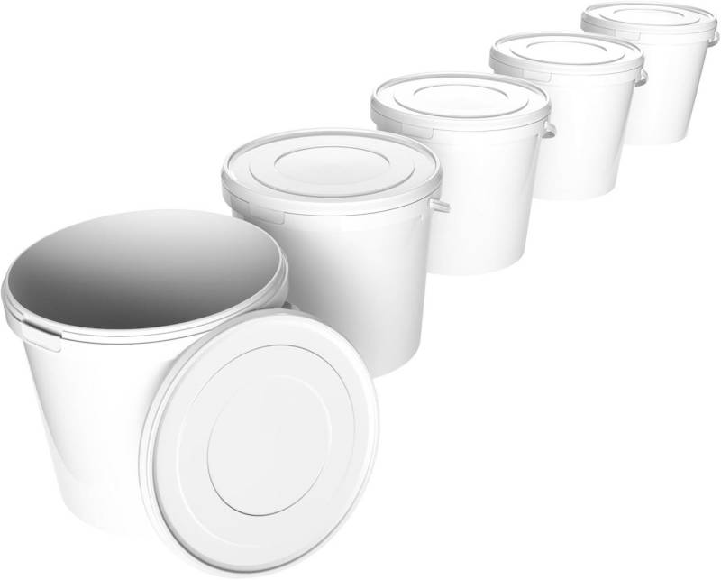 FixedByU Putzeimer Eimer mit Deckel 10 L, Vorratseimer, Lebensmittelecht, (Eimer-Set, 5-tlg., Eimer mit Deckel), Vorratseimer, Lebensmittelecht, Luftdicht, Stabil von FixedByU