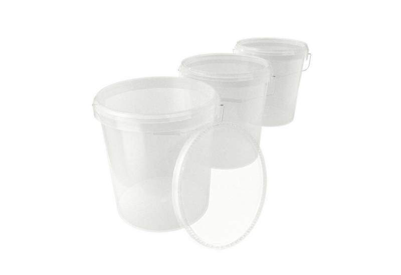 FixedByU Putzeimer Eimer mit Deckel 16 Liter - lebensmittelecht, luftdicht, stabil, (Set, 3-tlg., Eimer mit Deckel), 16 l von FixedByU