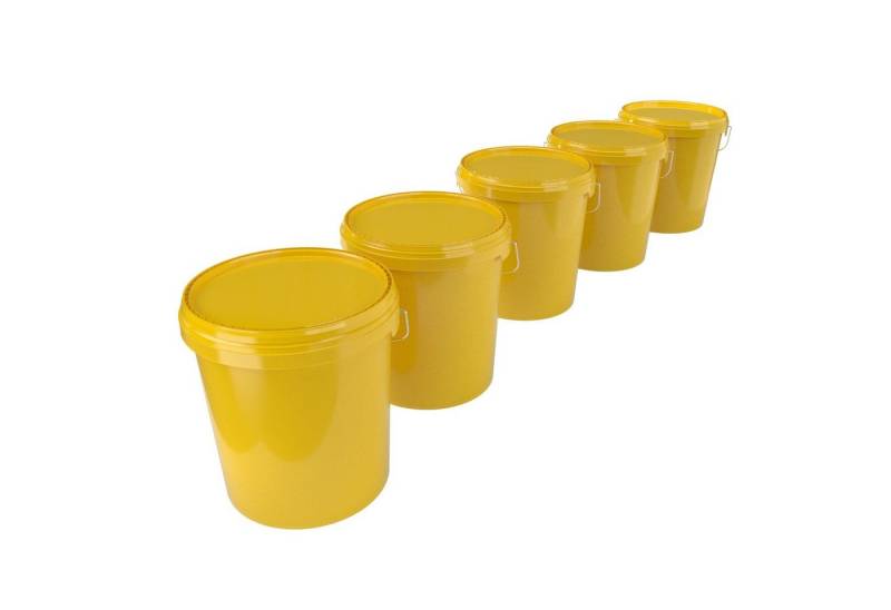 FixedByU Putzeimer Eimer mit Deckel 16 Liter - lebensmittelecht, luftdicht, stabil, (Set, 5-tlg., Eimer mit Deckel), 16 l von FixedByU