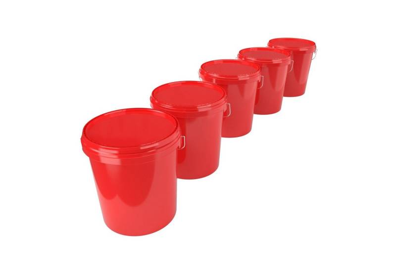 FixedByU Putzeimer Eimer mit Deckel 16 Liter - lebensmittelecht, luftdicht, stabil, (Set, 5-tlg., Eimer mit Deckel), 16 l von FixedByU