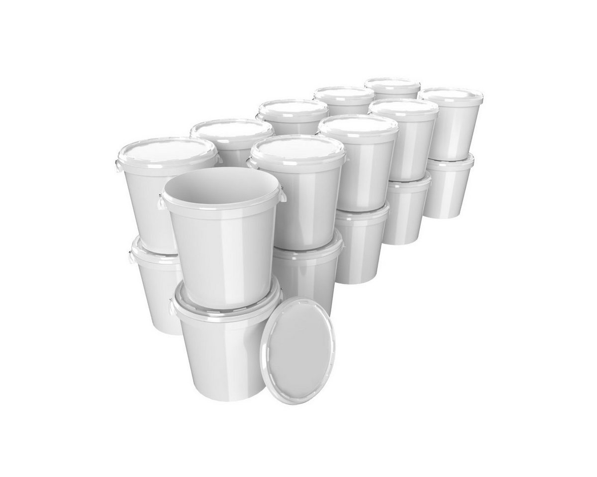 FixedByU Putzeimer Hobbock Eimer mit Deckel 31,5 L, Lebensmittelecht, (Eimer-Set, 20-tlg., Eimer mit Deckel) von FixedByU