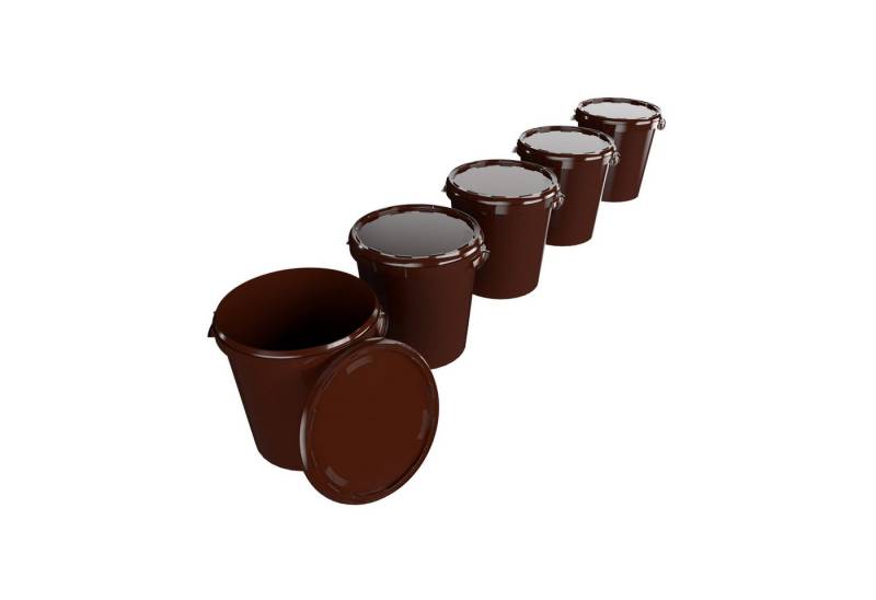 FixedByU Putzeimer Hobbock Eimer mit Deckel 31,5 L, Lebensmittelecht, (Eimer-Set, 5-tlg., Eimer mit Deckel), 30 l von FixedByU