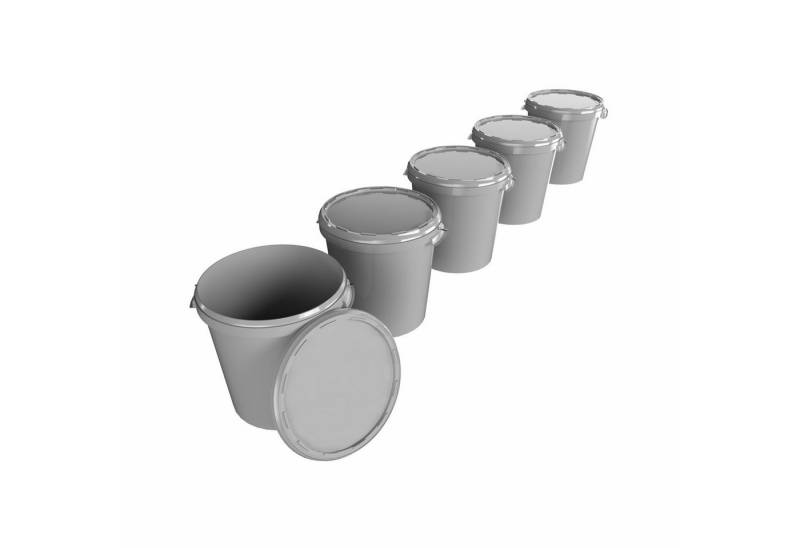 FixedByU Putzeimer Hobbock Eimer mit Deckel 31,5 L, Lebensmittelecht, (Eimer-Set, 5-tlg., Eimer mit Deckel), 30 l von FixedByU