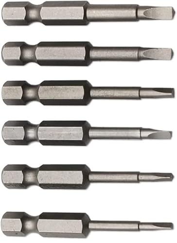 Fixinus 6-teiliger Dreikant-Schraubendreher-Bit Set, magnetischer S2 Stahl-Dreikant-Schraubendreher-Bits 1/4 Zoll Sechskant-Dreieck-Bohrer Δ1.8, Δ2.0, Δ2.3, Δ2.5, Δ2.7, Δ3.0-50mm Länge von Fixinus