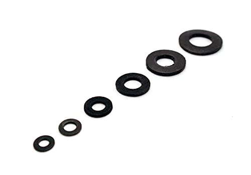 Gummi-Unterlegscheiben M4 M5 M8 oder M10 Form A schwarz 10 Stück (M5 x 10 mm) von FixitFlo