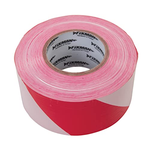 FIXMAN 194216 Absperrband 70 mm x 500 m, rot-weiß von Fixman
