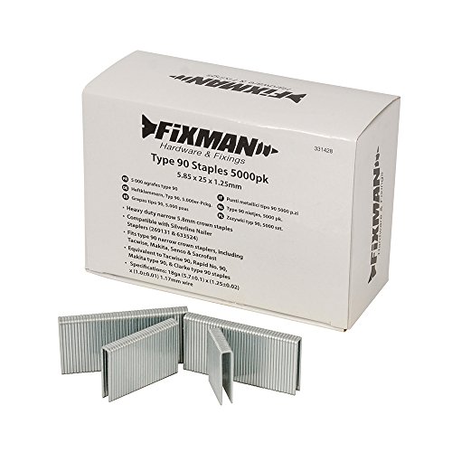 Fixman 331428 Heftklammern Typ 90, Silber, 5000 Stück von Fixman