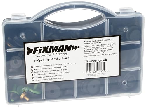 Fixman 795475 Wasserhahndichtungs-Sortiment 140-tlg, Black von Fixman