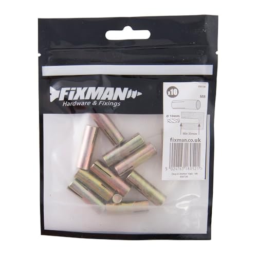 FIXMAN 930726 als Anker, mehrfarbig, 8 mm, Set 10 Stück von Fixman