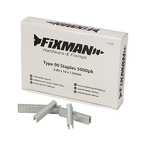 Fixman 715197 Typ 90 Heftklammern, Silber, 5000 Stück von Fixman