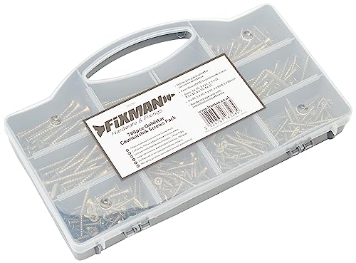 Fixman 365265 Verzinkte Senkkopfschrauben, 780 Stück, gold Fixman 365265 Verzinkte Senkkopfschrauben, 780 Stück, gold von Fixman