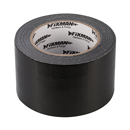 FIXMAN 189896 Robustes Gewebe-Klebeband 72 mm x 50 m, schwarz von Fixman