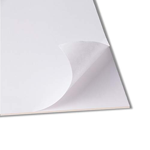 Fixmount Selbstklebender Karton 1,5mm stark - 80x120cm - 5 Stück - mit einseitig klebender Oberfläche von Fixmount