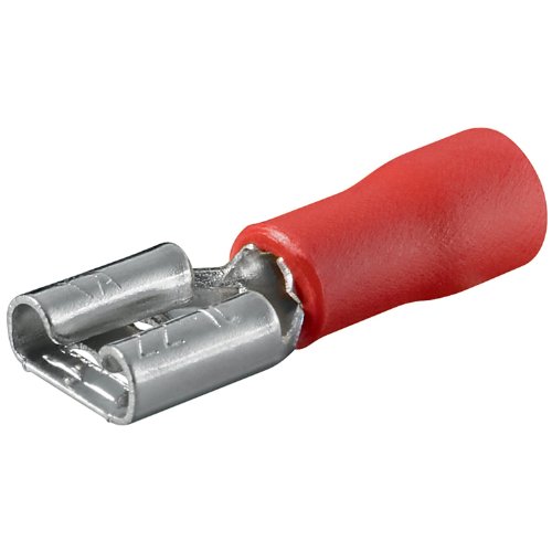 5er Set Flachsteckhülsen rot 2,8 mm - 0,5-1,5mm² VPE 100 Stück Stromstärke 10 A von Wentronic