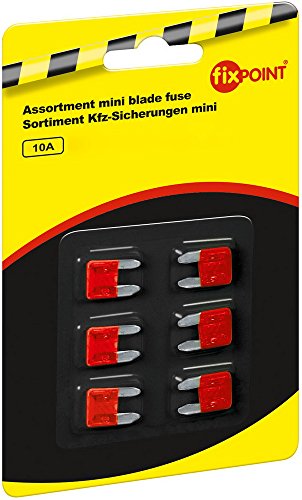 Fixpoint 20389 Kfz-Sicherungssortiment Mini, 10 A, Rot (6-er pack) von goobay