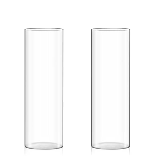 Fixwal Set mit 2 transparenten Glasvasen für Tafelaufsätze, 30,5 x 10,2 cm hoch, schwimmender Kerzenhalter, Vase für Tisch, Hochzeitsdekorationen, Blumenvase für Dekoration Fixwal Set mit 2 transparenten Glasvasen für Tafelaufsätze, 30,5 x 10,2 cm hoch, schwimmender Kerzenhalter, Vase für Tisch, Hochzeitsdekorationen, Blumenvase für Dekoration von Fixwal
