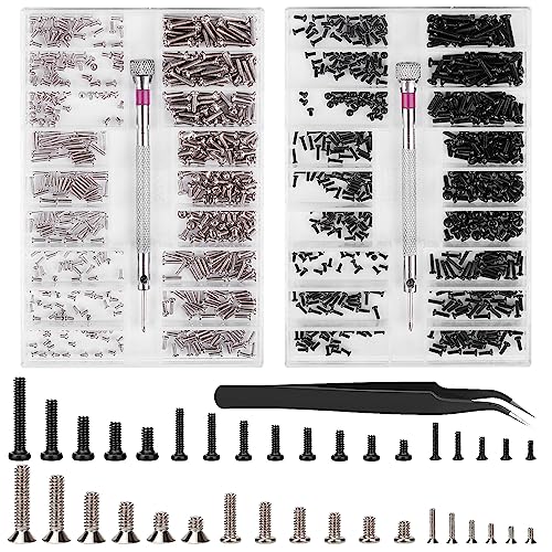 Fizdoqg 1000 Stück Kleine Schrauben Set Mini Schrauben Sortiment Kit Winzige Mikroschrauben Brillenschrauben Reparaturschrauben Set für Uhrenbrille Computer Ersatzschrauben, M1.2 M1.4 M2 Fizdoqg 1000 Stück Kleine Schrauben Set Mini Schrauben Sortiment Kit Winzige Mikroschrauben Brillenschrauben Reparaturschrauben Set für Uhrenbrille Computer Ersatzschrauben, M1.2 M1.4 M2 von Fizdoqg