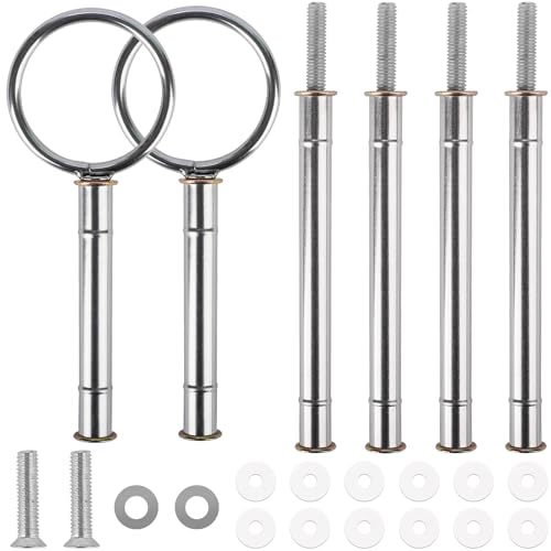 Fizdoqg 2 Stück Etageren Stangen Set, Etageren Stangen Silber, Etagere Bausatz, 3 Stufige Etageren Stangen Set für Torte Cupcakes Macarons Donut Muffin und Obst (Platte Nicht enthalten) von Fizdoqg