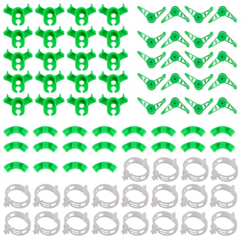 Fizdoqg 80 Stück Pflanzenbieger Low Stress Training Clips Pflanzenclips Tomaten Klammern für Pflanzen Bieger Clips Pflanzenstützclips, Pflanzenklammern Tomatenclips Zum Biegen von Pflanzenstämmen von Fizdoqg
