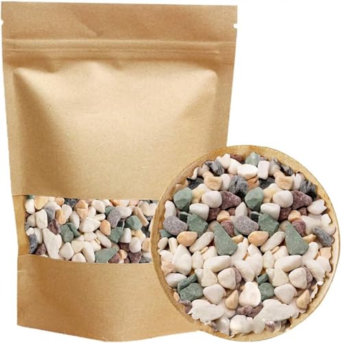 Fizdoqg Dekosteine 900g Dekosteine Weiß, Dekosteine für Vasen, Ziersteine Kleine Deko Steine, Deko Steine für Blumentopf Aquarium Sukkulenten Landschaftsbau, Haus und Garten von Fizdoqg