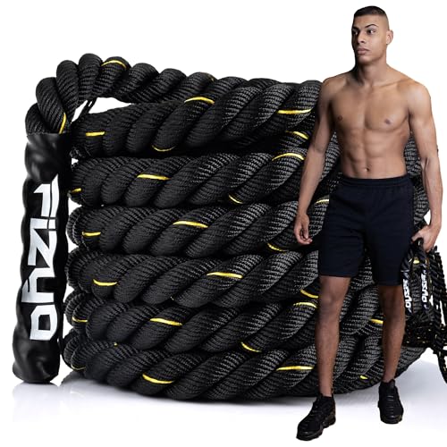 FIZYO Battle Rope 12m – Fitness Seil für Functional Training, Kraft, Ausdauer & Muskelaufbau – Robustes Trainingsseil mit Ummantelung – Workout Rope für Crossfit, Home Gym & Outdoor Training FIZYO Battle Rope 12m – Fitness Seil für Functional Training, Kraft, Ausdauer & Muskelaufbau – Robustes Trainingsseil mit Ummantelung – Workout Rope für Crossfit, Home Gym & Outdoor Training von Fizyo