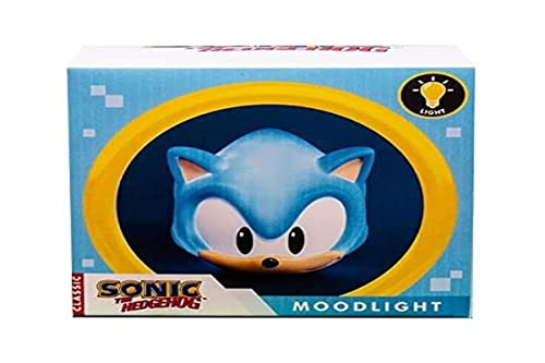 Fizz Creations Sonic The Hedgehog 3D-geformtes Sonic Head Stimmungslicht Sonic Soft Glow Nachtlicht geformtes Gaming-Licht offiziell lizenziertes Sonic The Hedgehog Merchandise von Fizz Creations