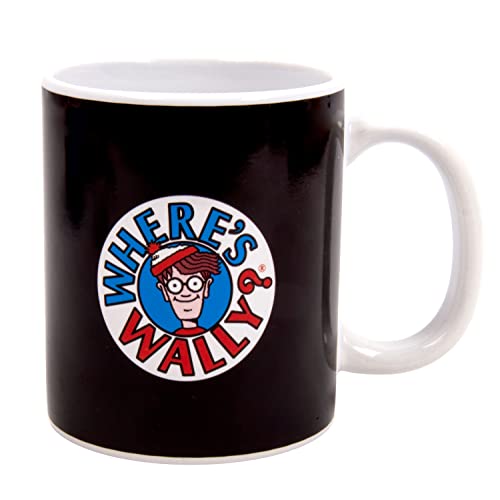 Fizz Creations Where's Wally Heat Changing Mug Coffee Cup. Includes 330ml Capacity Ceramic Mug with Wally & Odlaw Scene Reveal. Officially Licensed Where's Wally Merchandise. von Fizz Creations