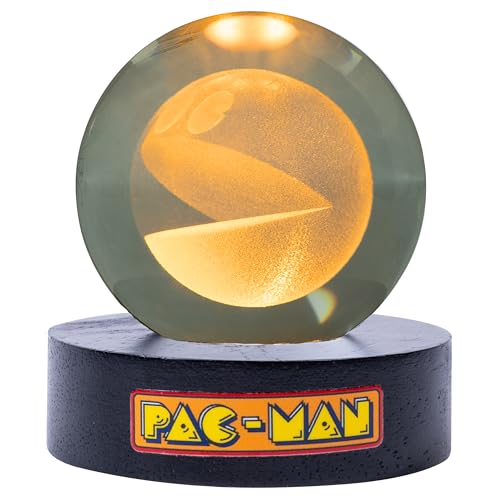 Pac-Man Glaskugel Dekolampe - Retro Gaming Deko für den Schreibtisch von Fizz Creations