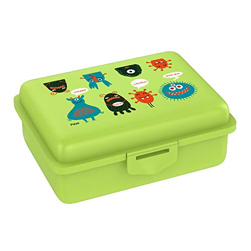 Fizzii Lunchbox (Inkl. Obst-/ Gemüsefach, schadstofffrei, spülmaschinenfest, Motiv: Monster) von Fizzii