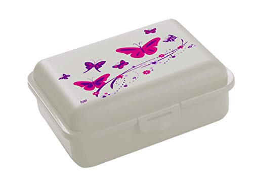 Fizzii Lunchbox (Inkl. Obst-/ Gemüsefach, schadstofffrei, spülmaschinenfest, Motiv: Schmetterling) von Fizzii
