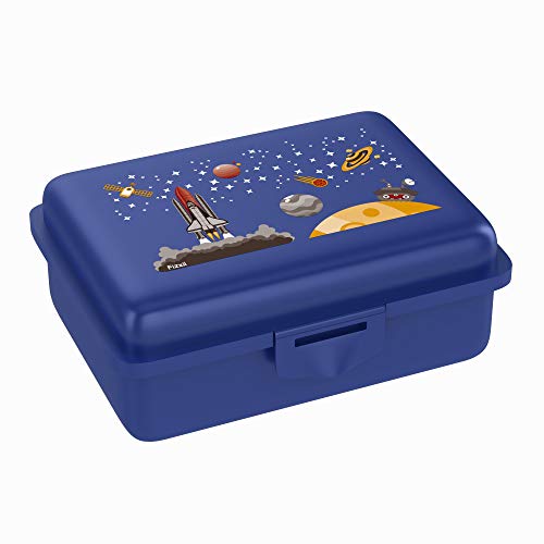 Fizzii Lunchbox (Inkl. Obst-/ Gemüsefach, schadstofffrei, spülmaschinenfest, Motiv: Weltraum) von Fizzii