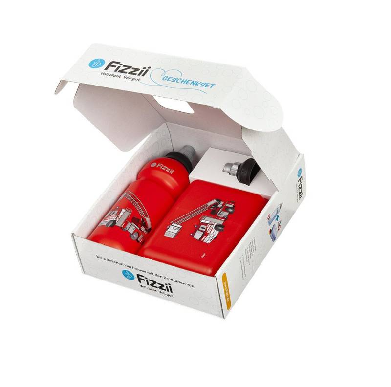 Fizzii Trinkflasche Geschenkset Flasche, Deckel & Brotbox, in toller Geschenkbox von Fizzii