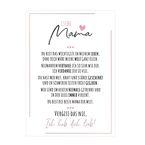 Definition Poesie Kunstdruck-Poster | Weihnachtsgeschenke Mama Geschenk Muttertag | Muttertagsgeschenk Wandbilder | Weihnachten Geschenke für Mama Geburtstag | Wanddeko Wohnzimmer DINA A4 ohne Rahmen von Fjllrven